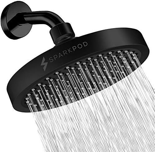 SparkPod Shower Head - High Pressure Rain - Luxury Modern Black Look - Easy Tool Free Installation - | Amazon (US)
