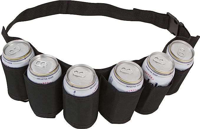 EZ DRINKER Beer & Soda Can Holster Belt 6 Pack | Amazon (US)