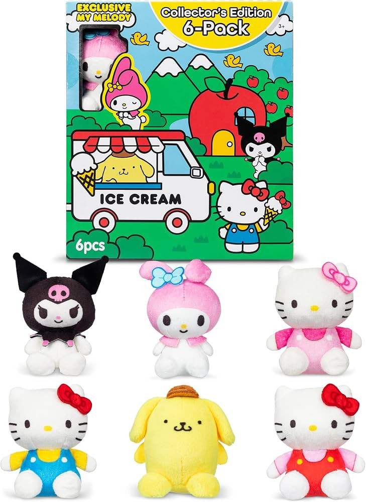 Hello Kitty and Friends 6 Pack - Miniature Plush Figure, Suffed Animal, Toy Mini Soft Figure for ... | Amazon (US)