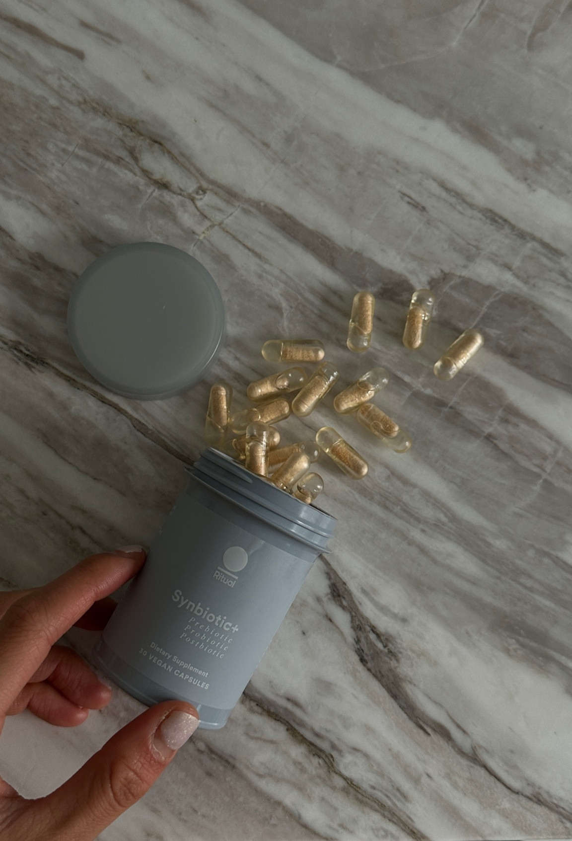 Synbiotic+ by Ritual with prebiotics, probiotics, and postbiotics. The best for gut, digestive, and immune health.

#LTKFind #LTKunder50 #LTKhome