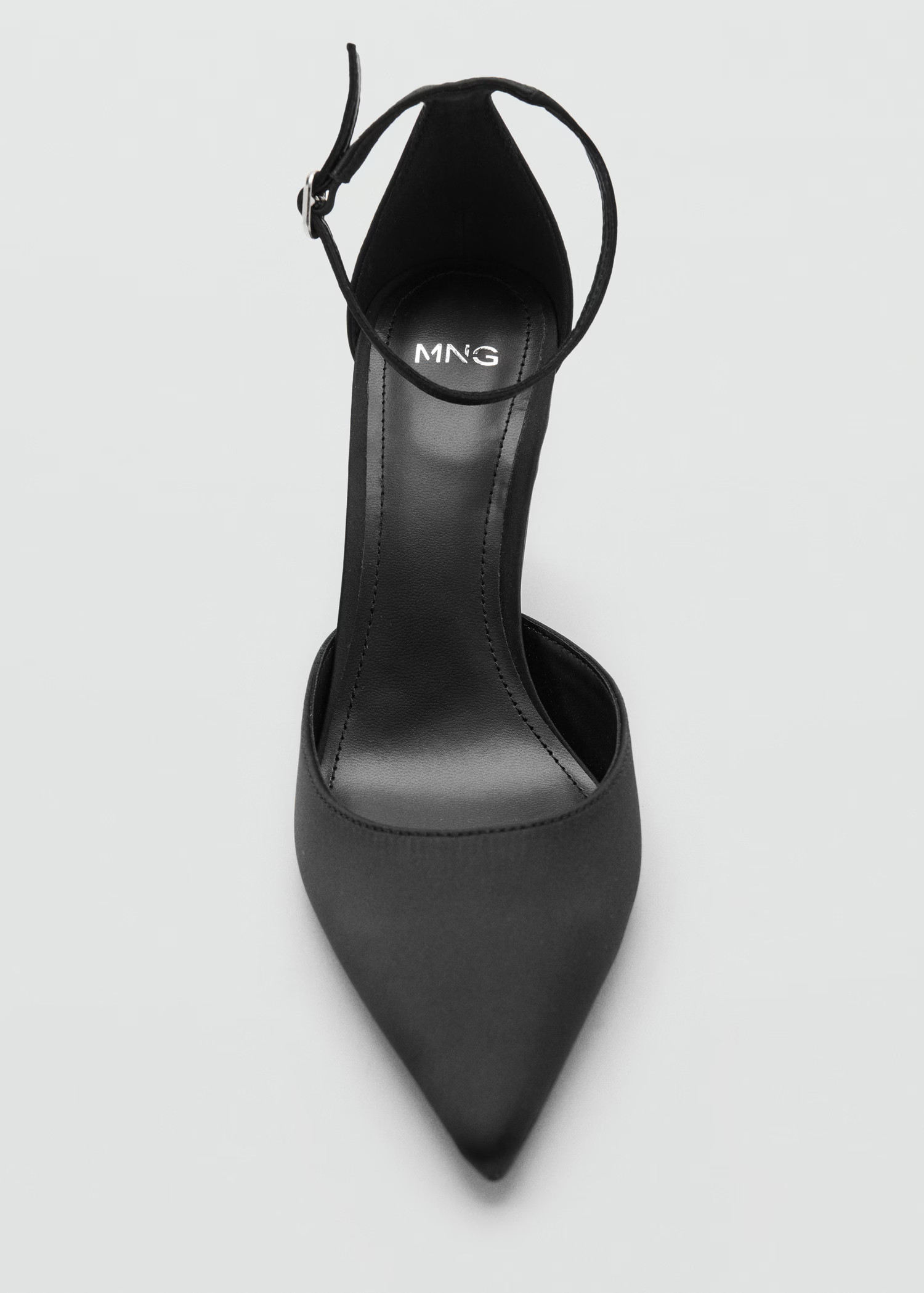 Satin court shoes with ankle straps | MANGO (UK)