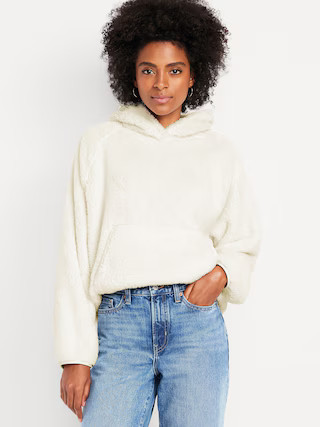 Oversized Sherpa Pullover Hoodie | Old Navy (US)