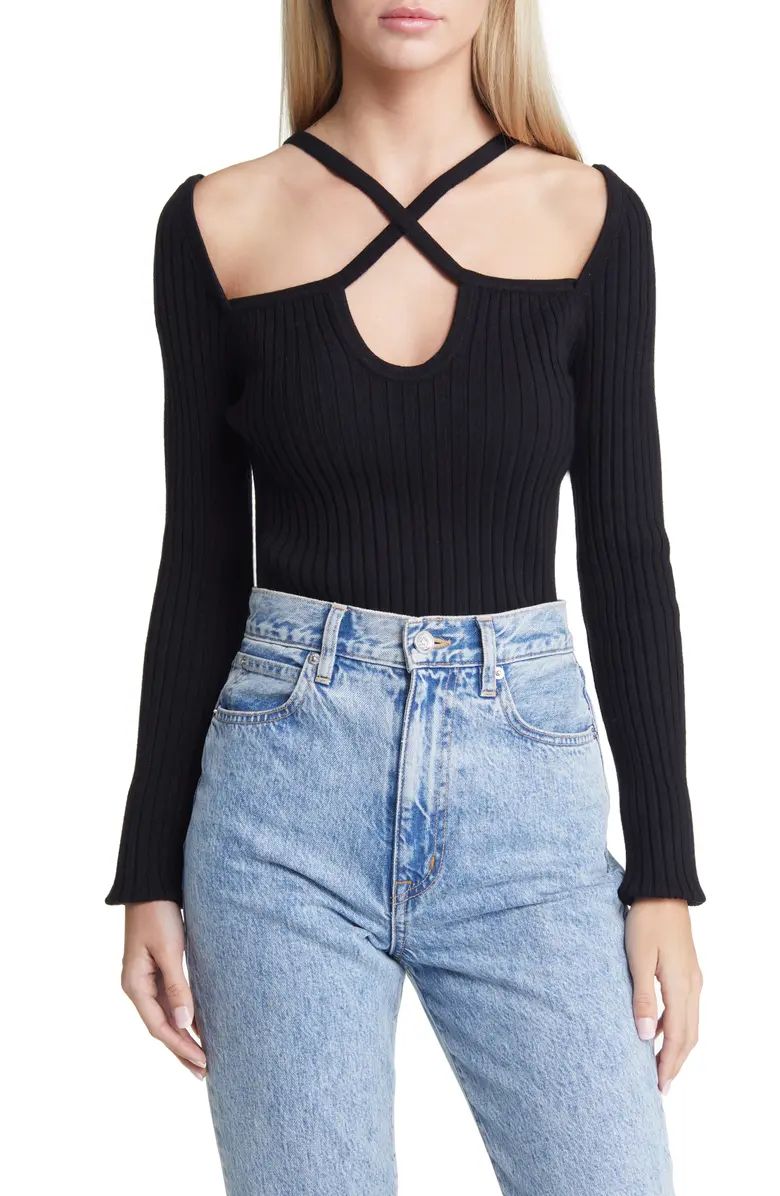 ASTR the Label Criss Cross Rib Sweater | Nordstrom | Nordstrom