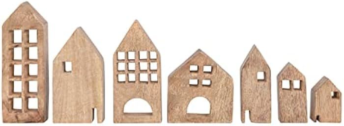 Creative Co-Op Mango Wood Houses, Set of 7 | Amazon (US)