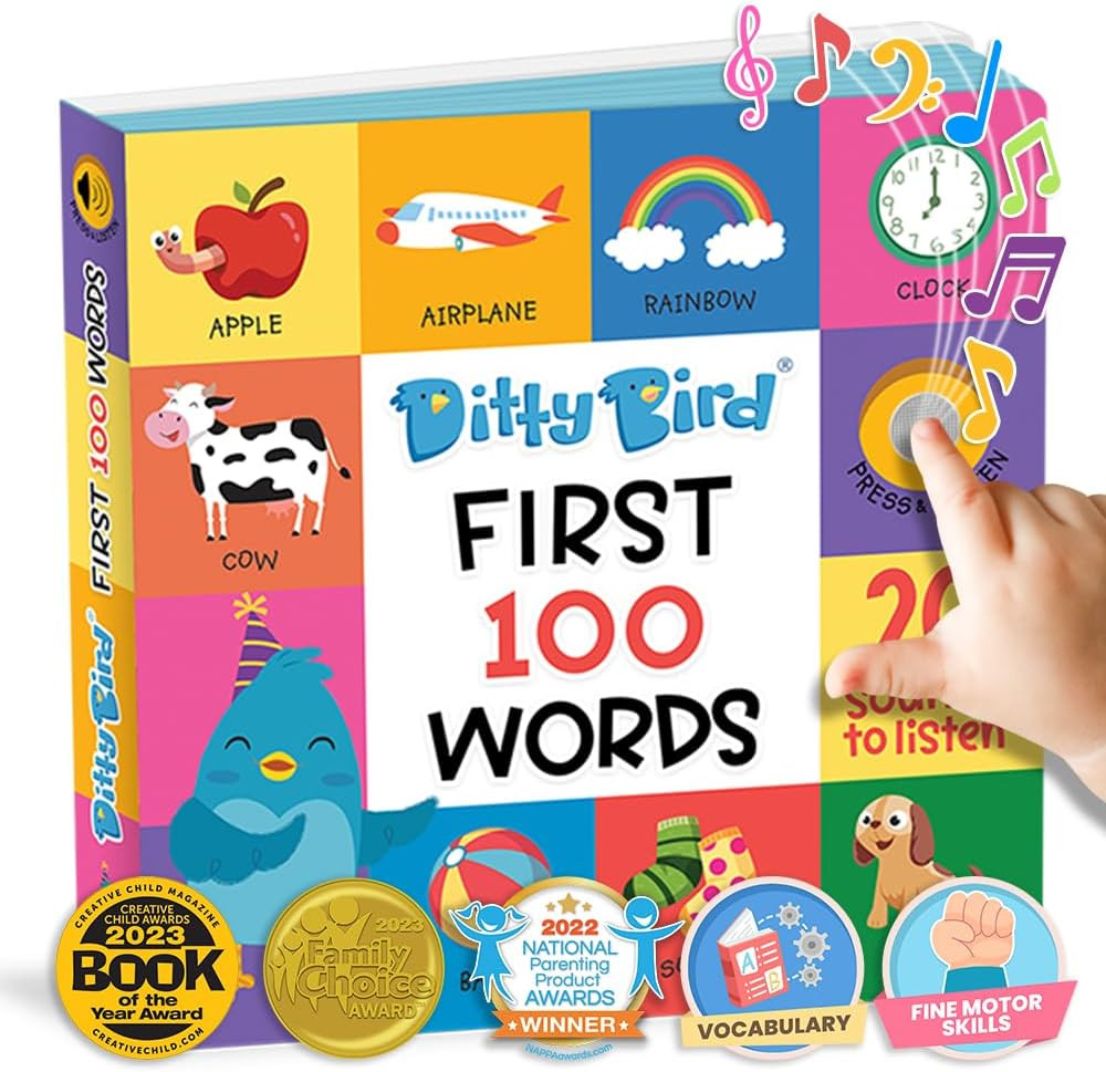 Ditty Bird First 100 Words Sound Book for Toddlers | Interactive & Educational Learning Book for ... | Amazon (UK)