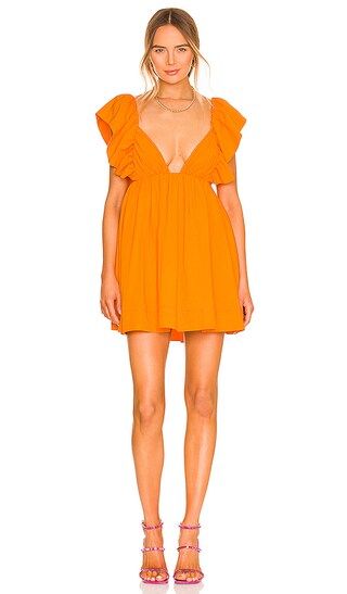 Clementine Mini Dress in Orange | Revolve Clothing (Global)