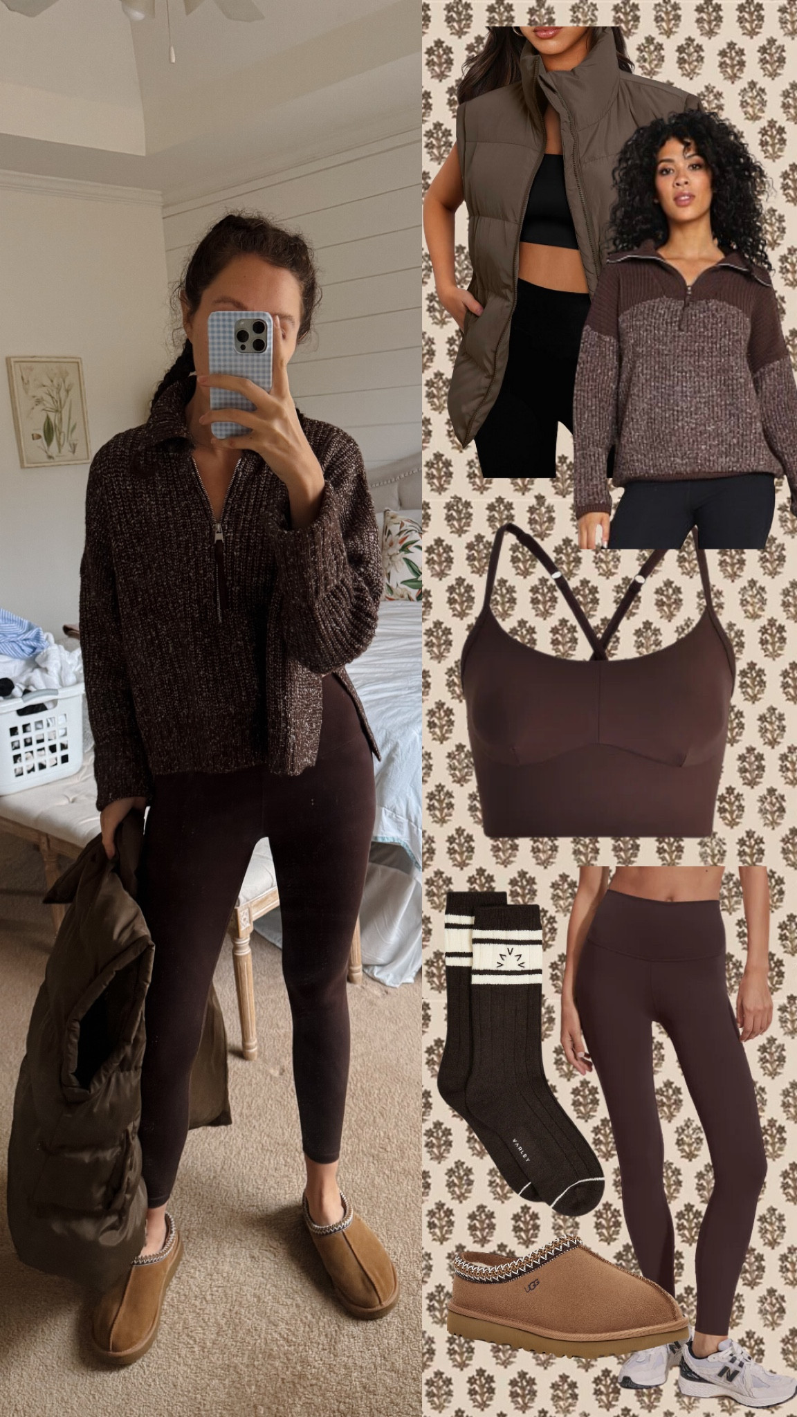 medium 27 inches in the Varley leggings (5’10” for reference) & size small in the pullover 🤎 fitness outfit, athleisure, hiking outfit, walking outfit, winter fitness outfit 

#LTKFitness #LTKActive