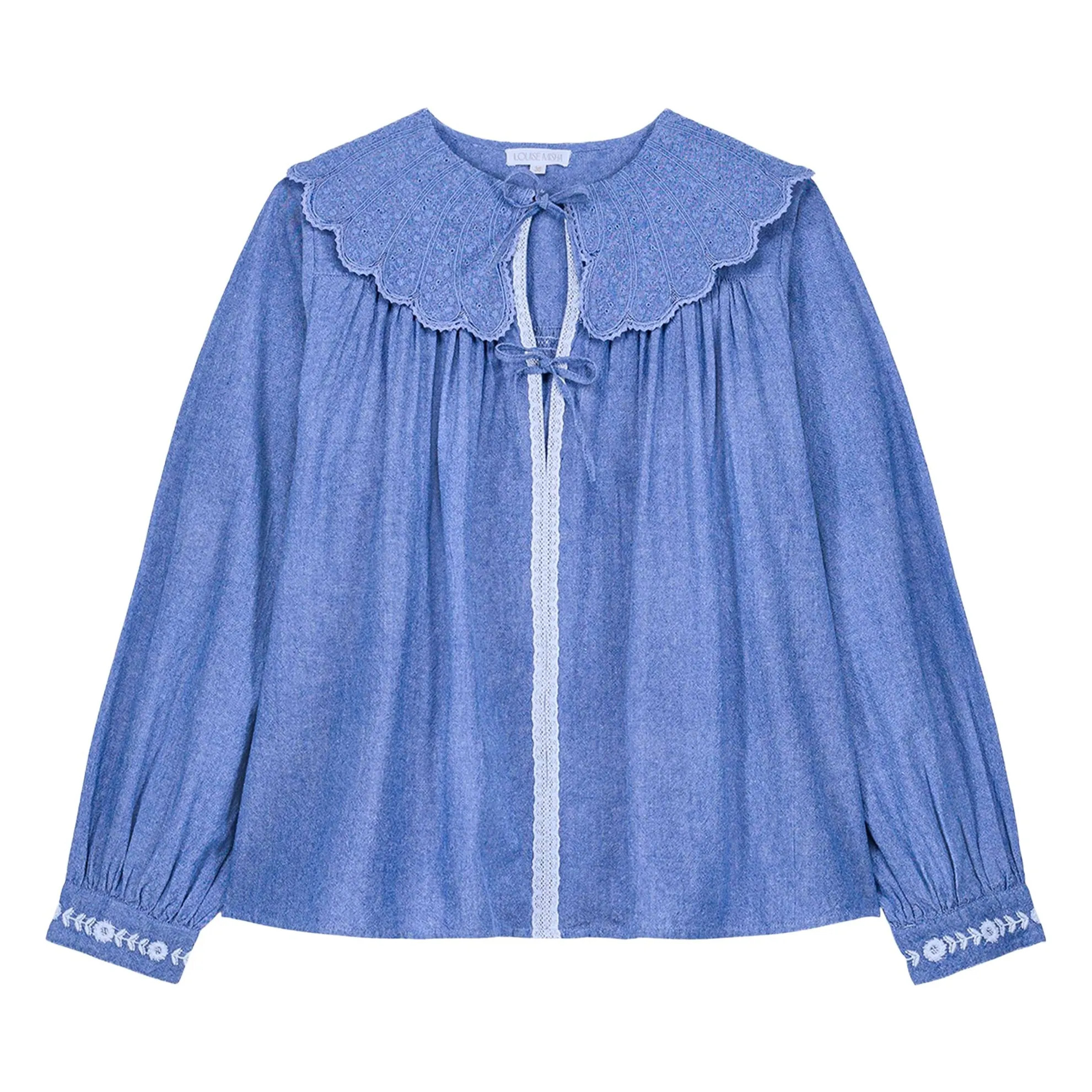 Hyacia Chambray Bluse aus Bio-Baumwolle - Damenkollektion | Blau | Smallable