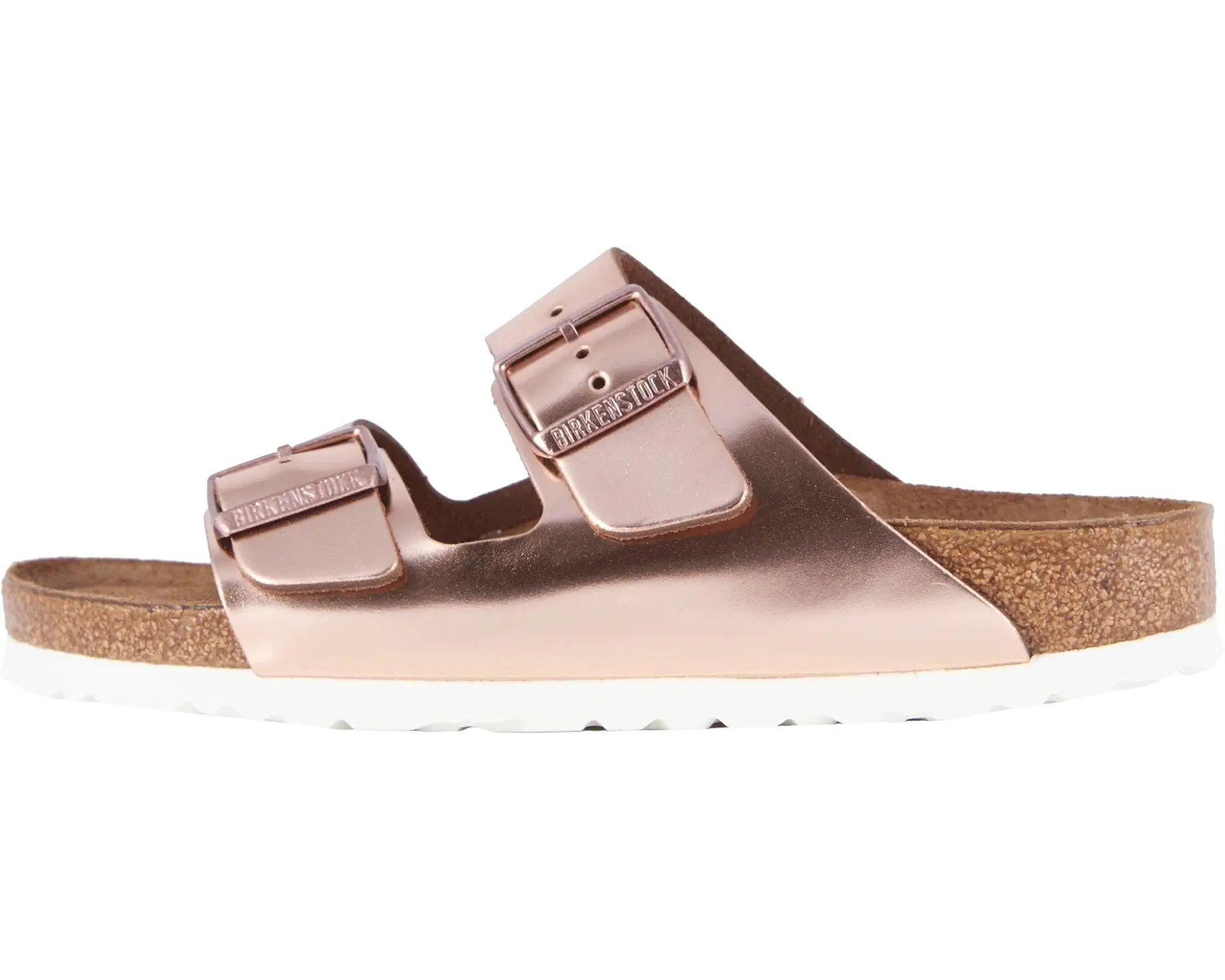 Birkenstock Arizona Soft Footbed - Metallic Leather | Zappos