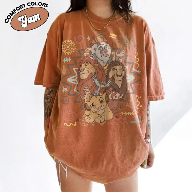 Retro Hakuna Matata Lion King Comfort Colors Shirt, Retro 90s Disney Animal Kingdom Simba Timon T... | Etsy (Global)
