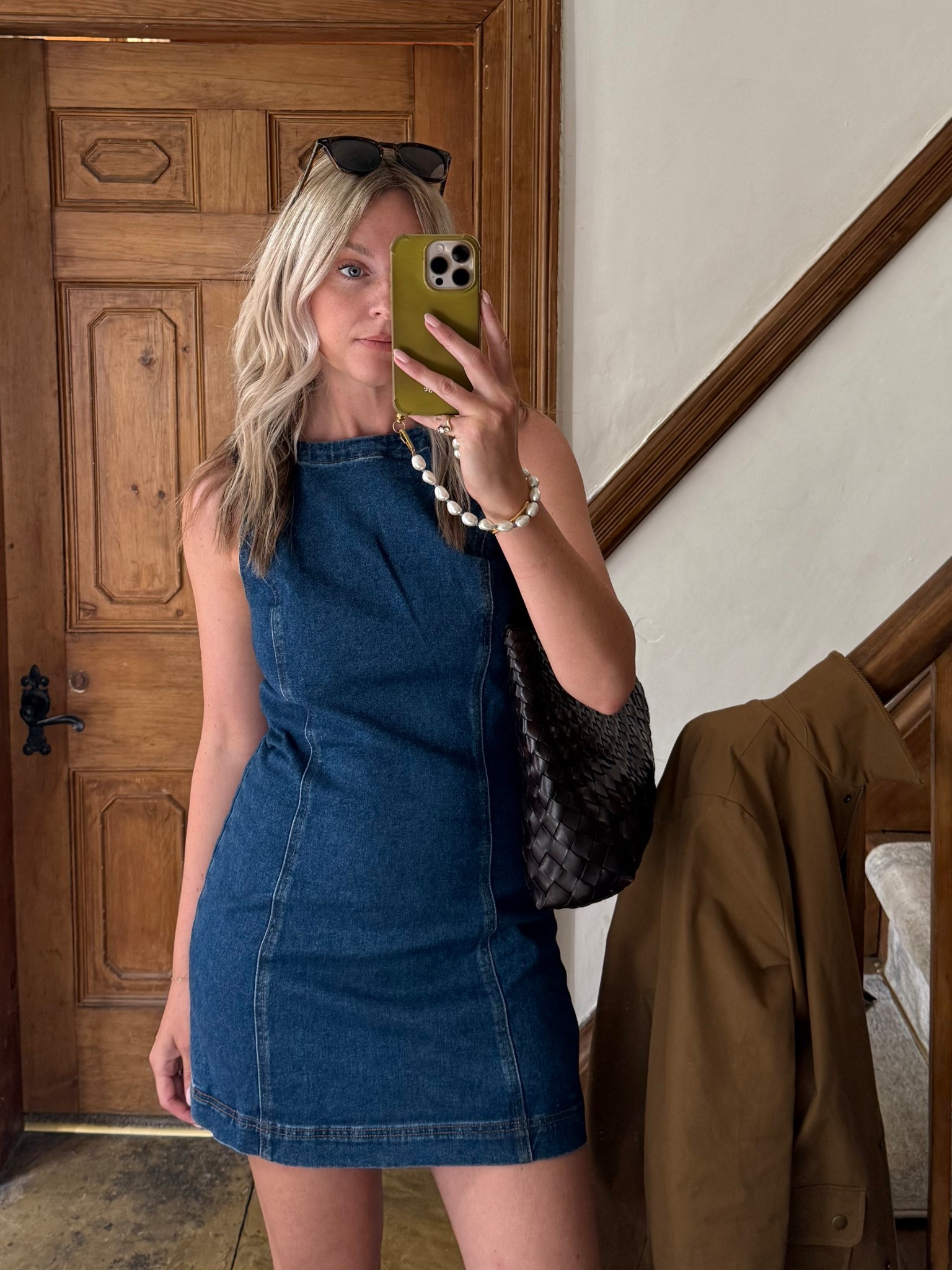 Denim #sezane mini dress 

#LTKspring #LTKfamily #LTKeurope