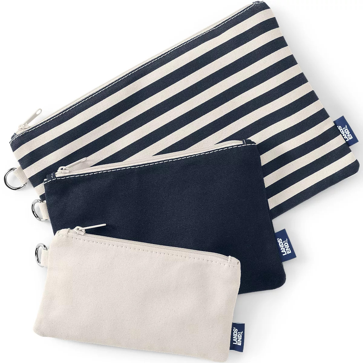 Zip Canvas Pouch 3 Pack | Lands' End (US)