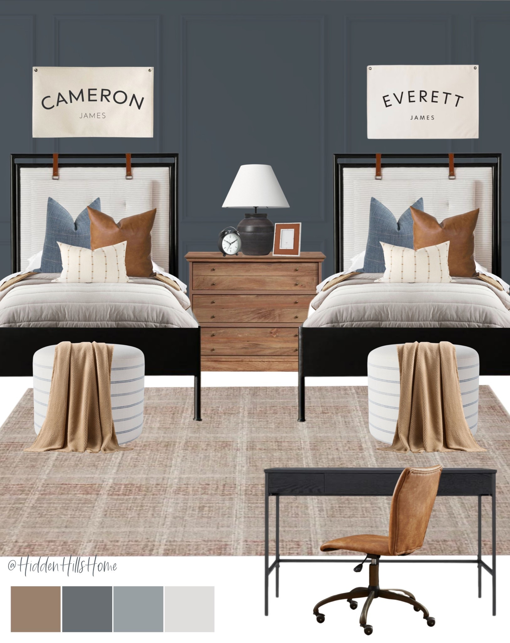 Shared boys bedroom decor mood board, twin boys room decor ideas, sibling bedroom design, navy blue boys room decor Inspo #boysbedroom

Wall color is SW Outerspace



#LTKKids #LTKHome #LTKSaleAlert