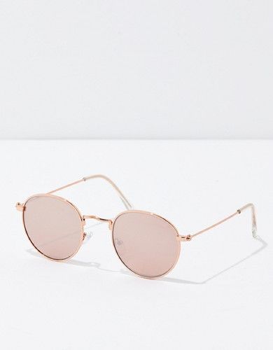 AEO Rosegold Round Metal Sunglasses | American Eagle Outfitters (US & CA)