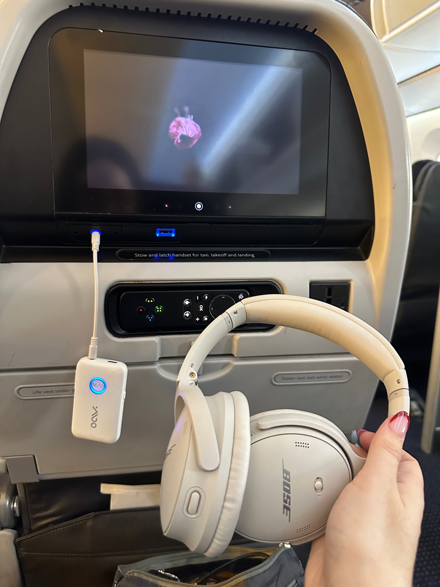 In flight Bluetooth headset transmitter receiver, airplane travel gear, Bose quietcomfort headphones wireless 

#LTKTravel #LTKU #LTKGiftGuide