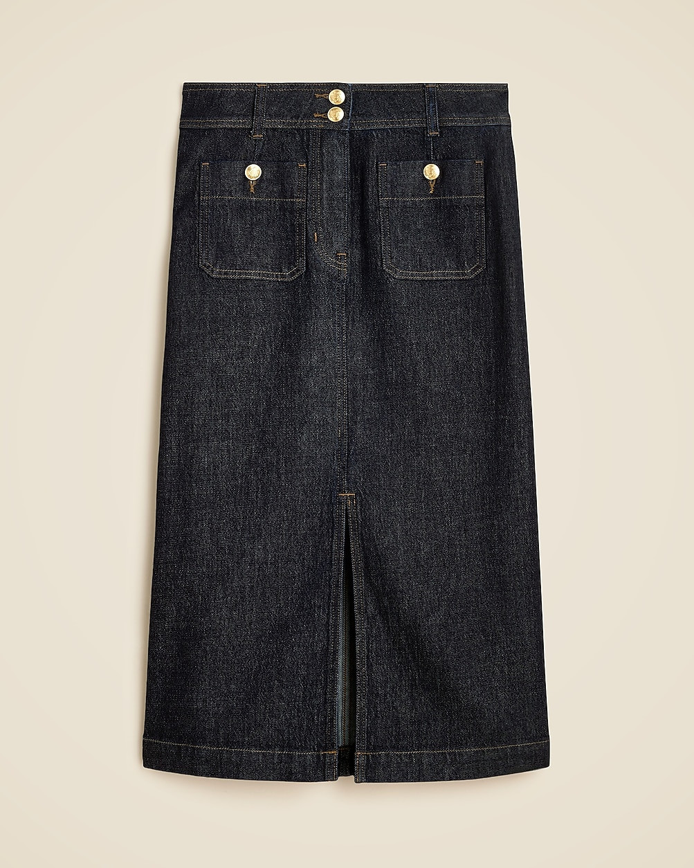 Denim pencil skirt with patch pockets | J. Crew US