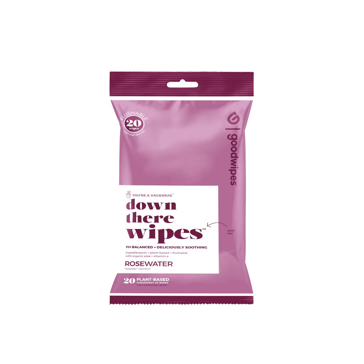 Goodwipes Flushable Down There Cleansing Wipes - Rosewater - 20ct | Target