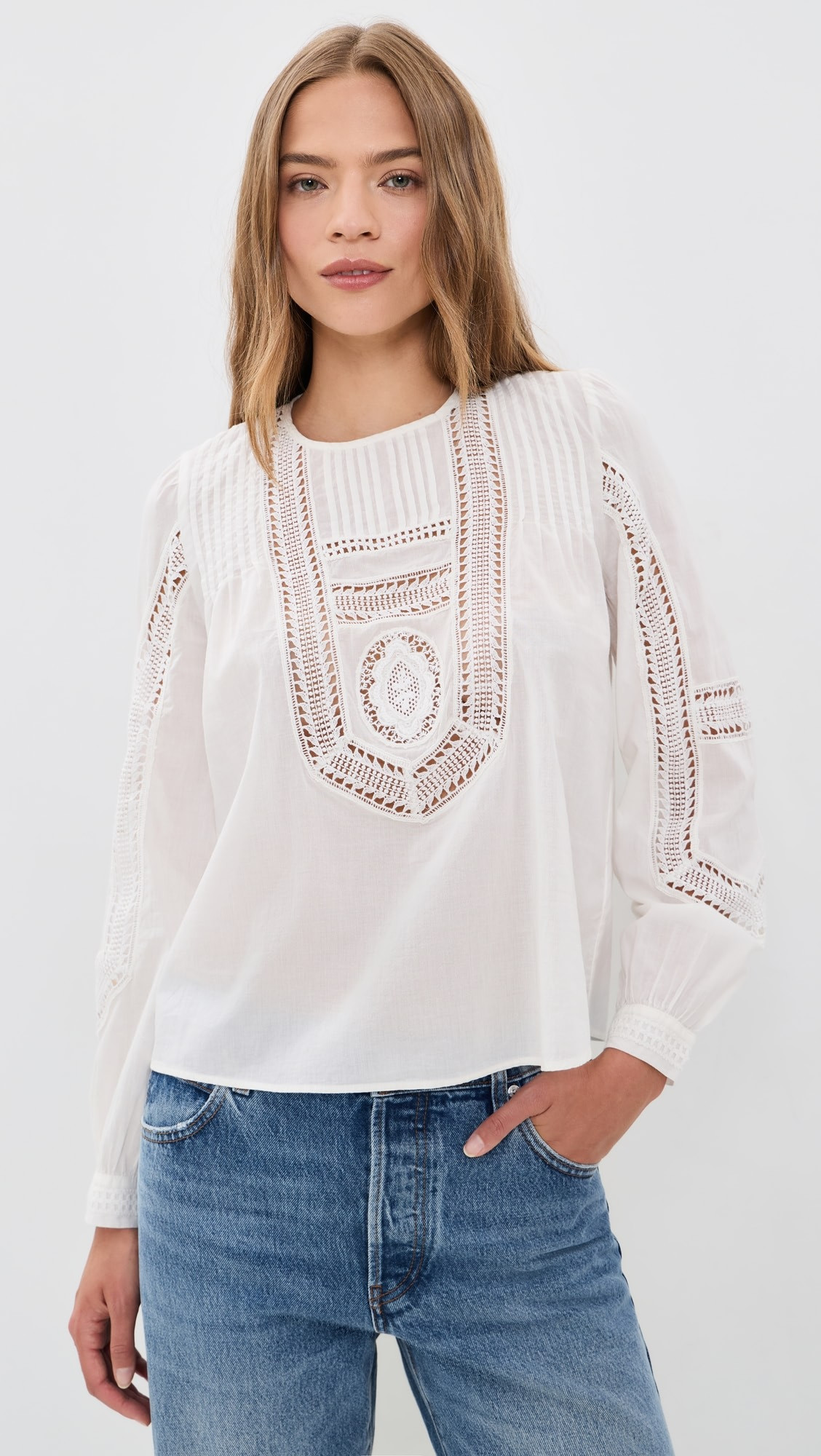 Ulla Johnson Marlowe Long Sleeve Cotton Top | Shopbop | Shopbop