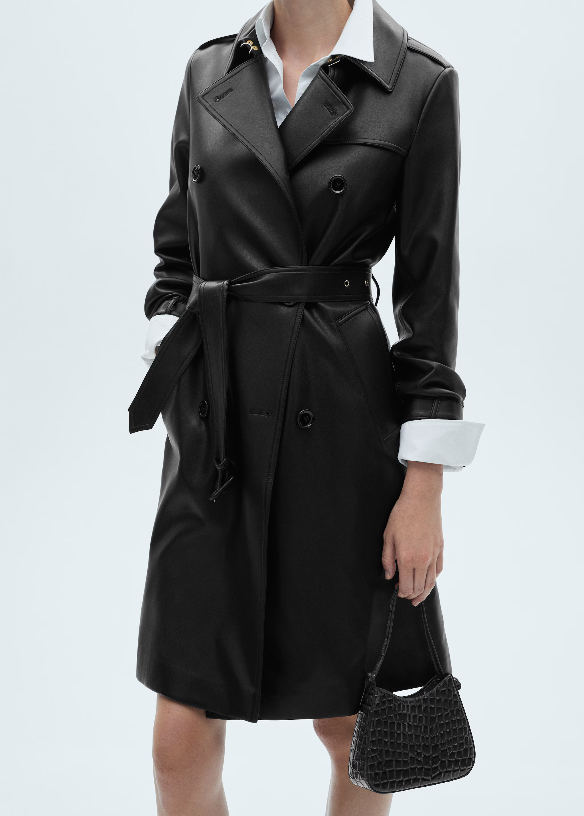 Leather-effect trench coat | Mango (US/MX/AU)