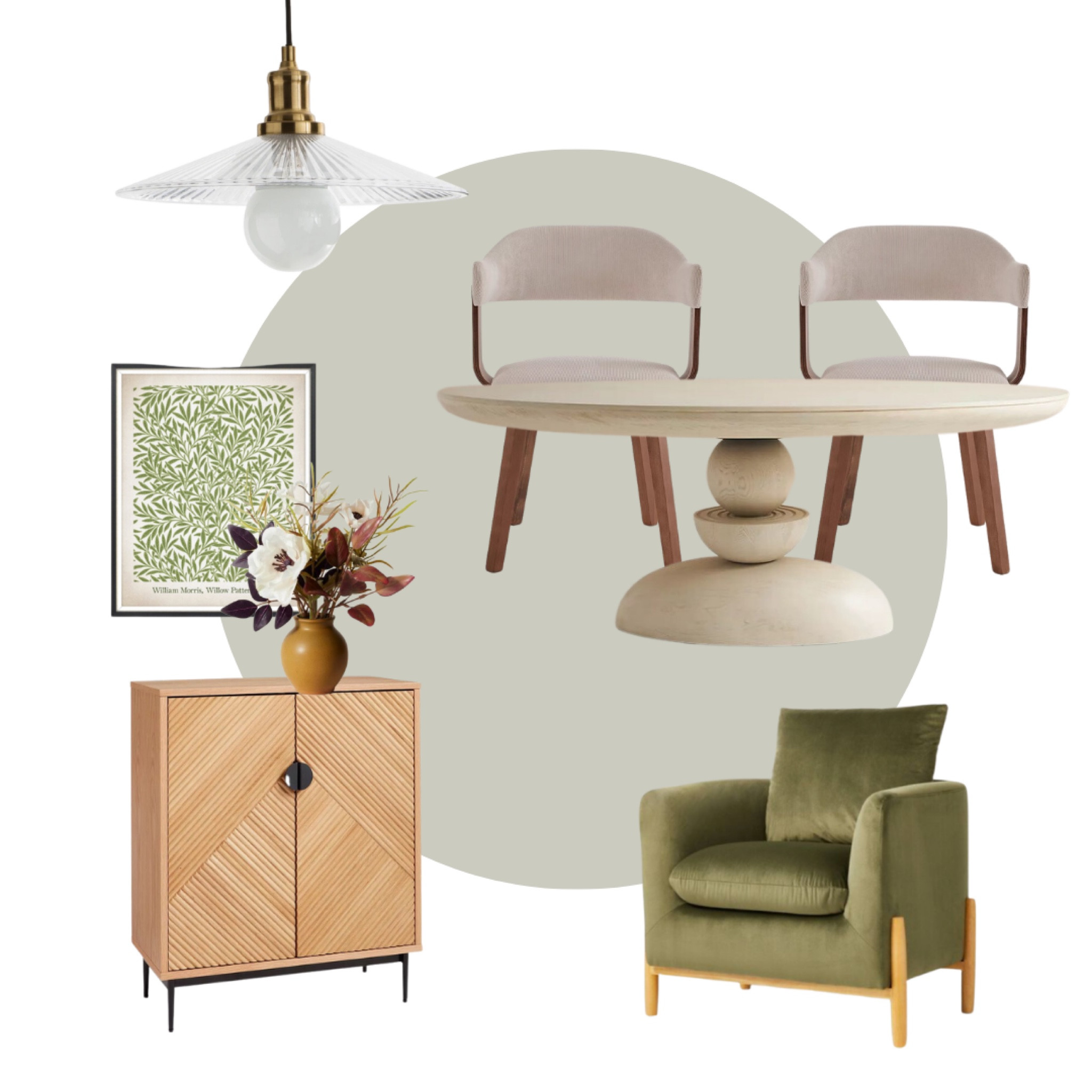 Rich, classy & elegant dining room mood board 