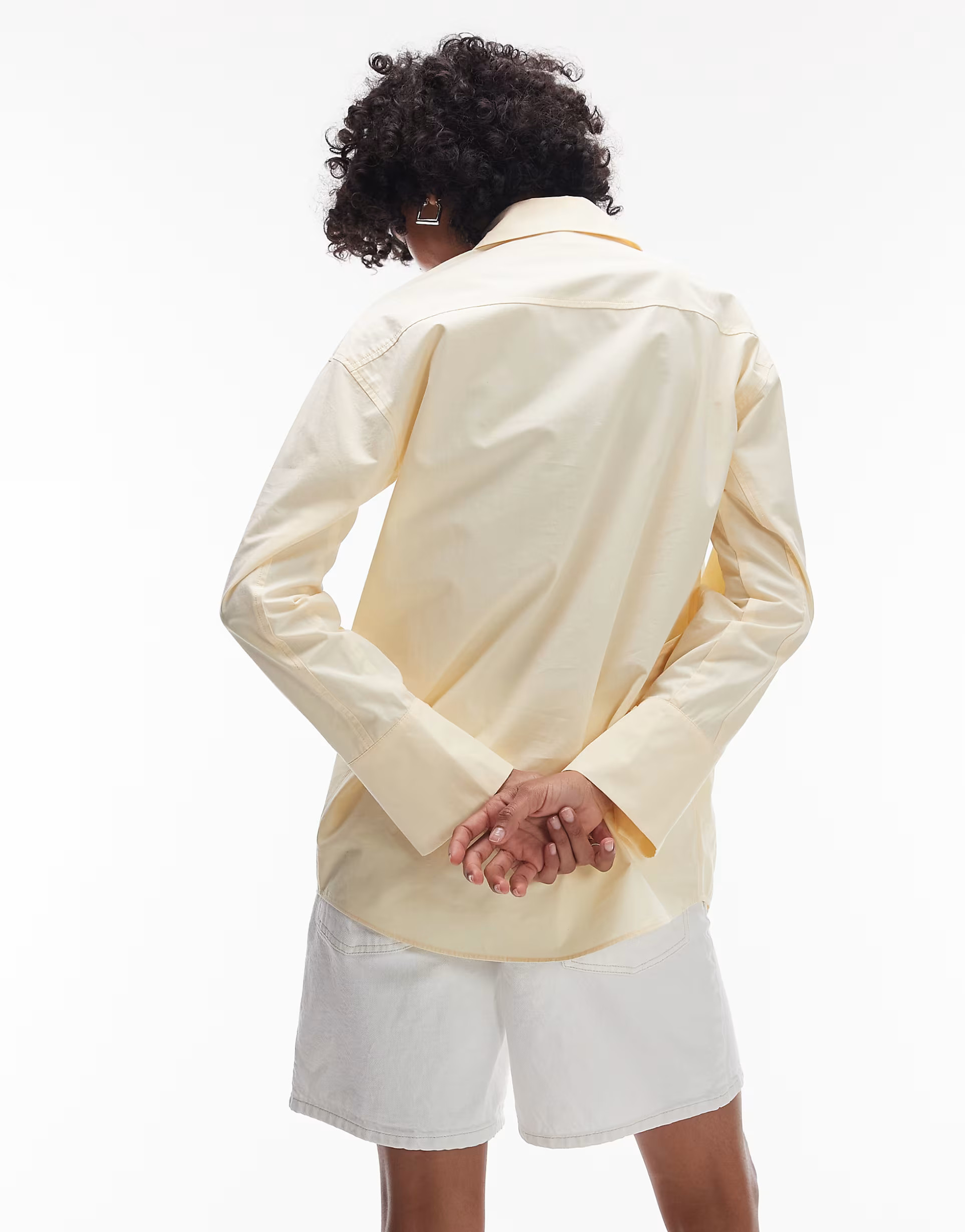 Topshop oversized shirt in buttermilk | ASOS (Global)