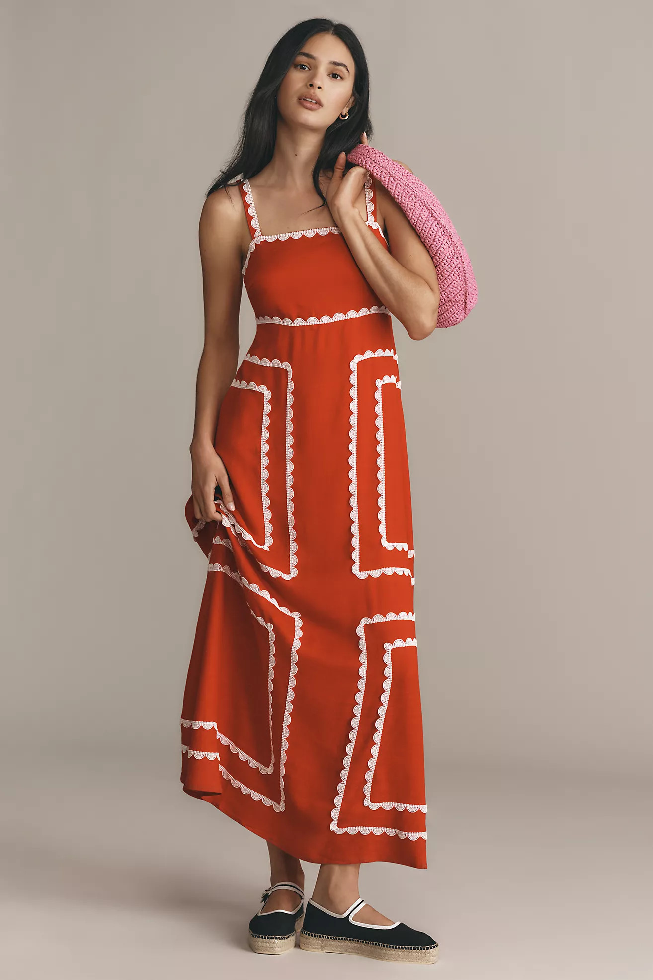 La Maise Studio Amelia Square Neck Maxi Dress | Anthropologie (US)