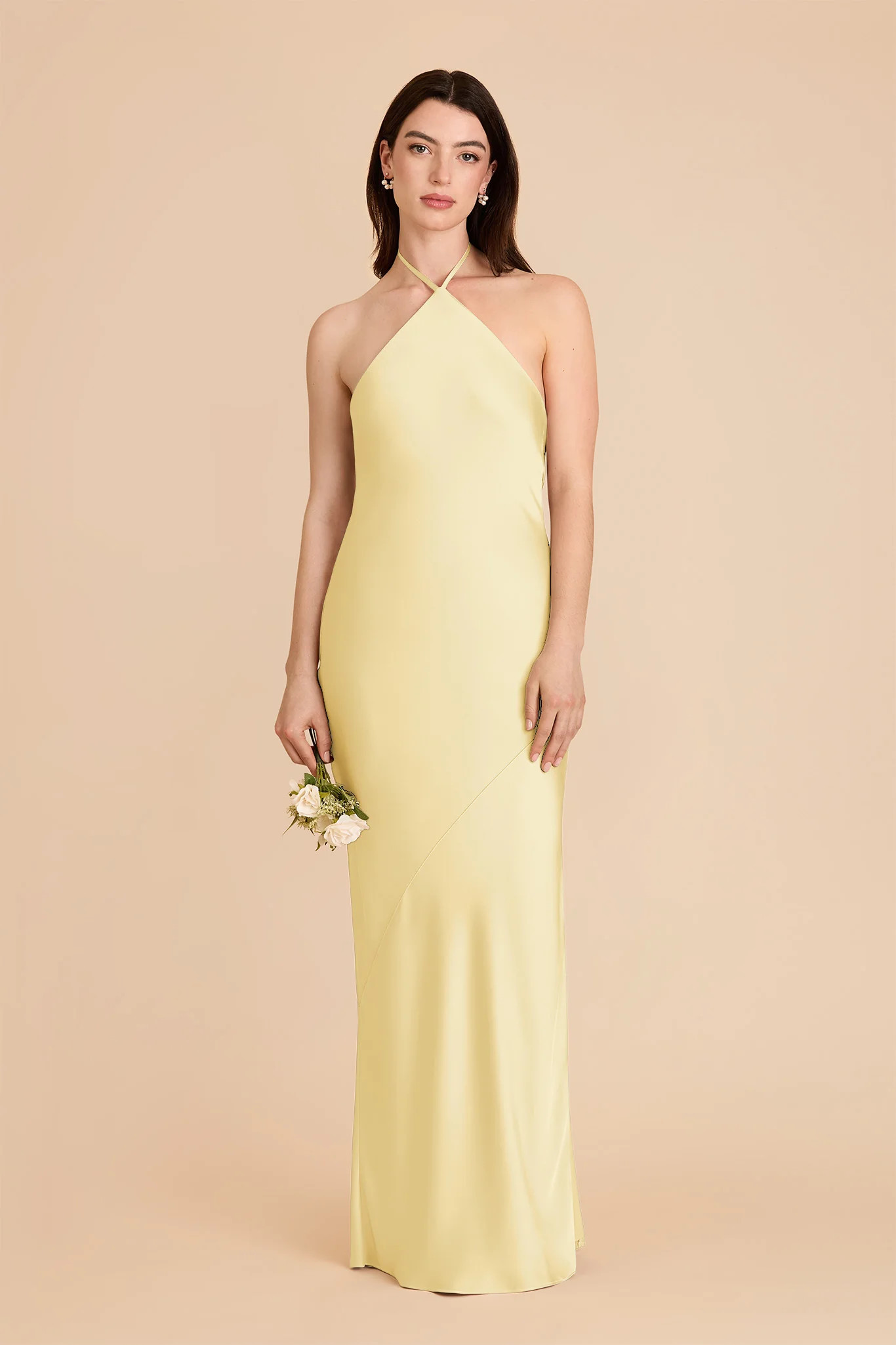 Ariel Matte Satin Dress - Lemon Sorbet | Birdy Grey | Birdy Grey