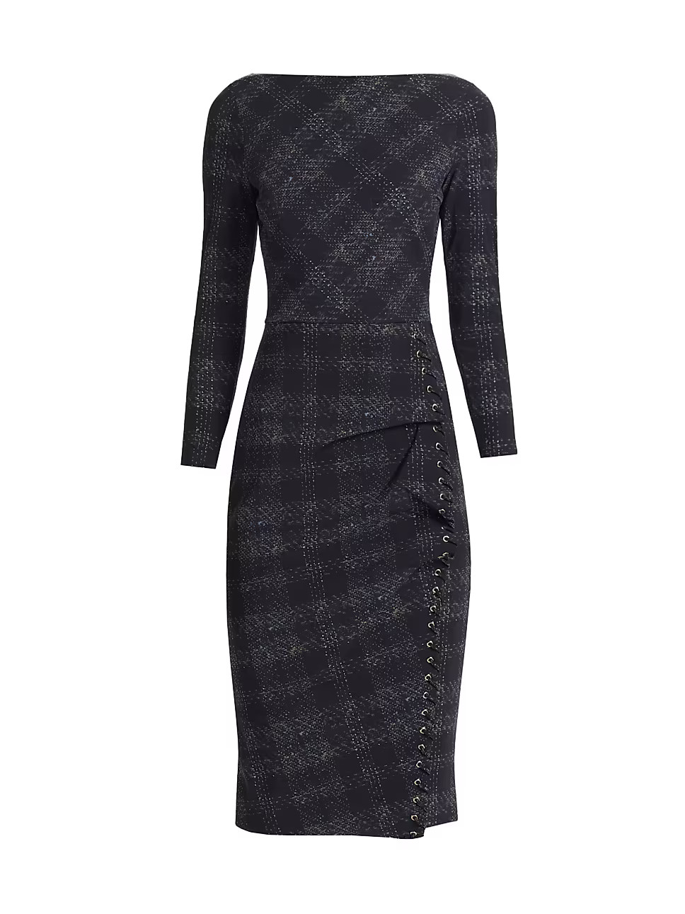 Adlia Plaid Body-Con Midi-Dress | Saks Fifth Avenue