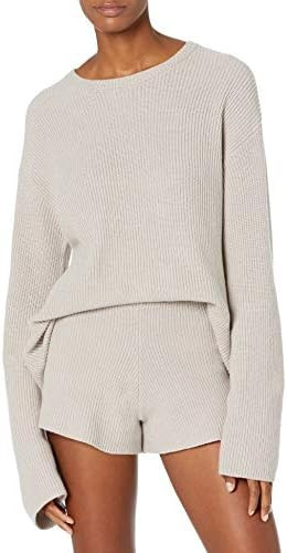 The Drop Women's Alice Crew-Neck Back-Slit Ribbed Pullover Sweater | Amazon (US)