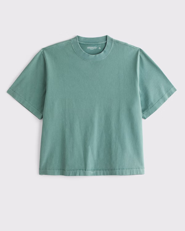 Premium Heavyweight Cropped Tee | Abercrombie & Fitch (US)