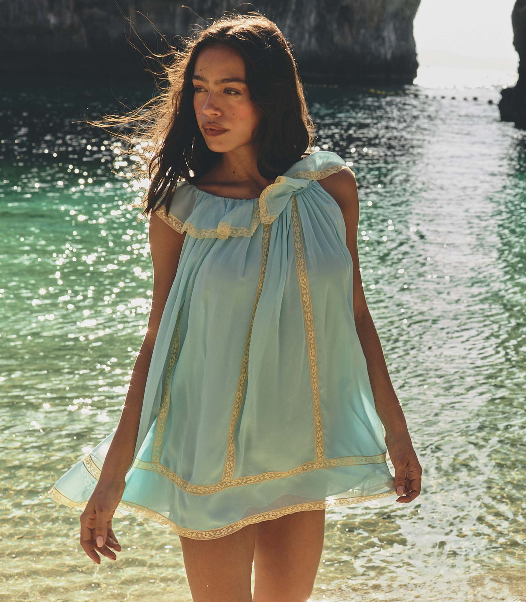 Suzette Dress - Pale Wisteria | DÔEN | DOEN