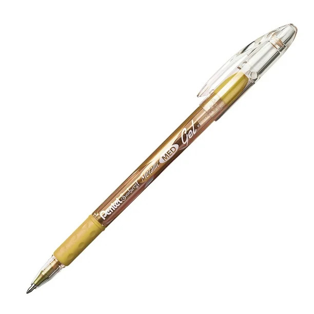 Pentel Sunburst Metallic Gel Pen, Gold | Walmart (US)