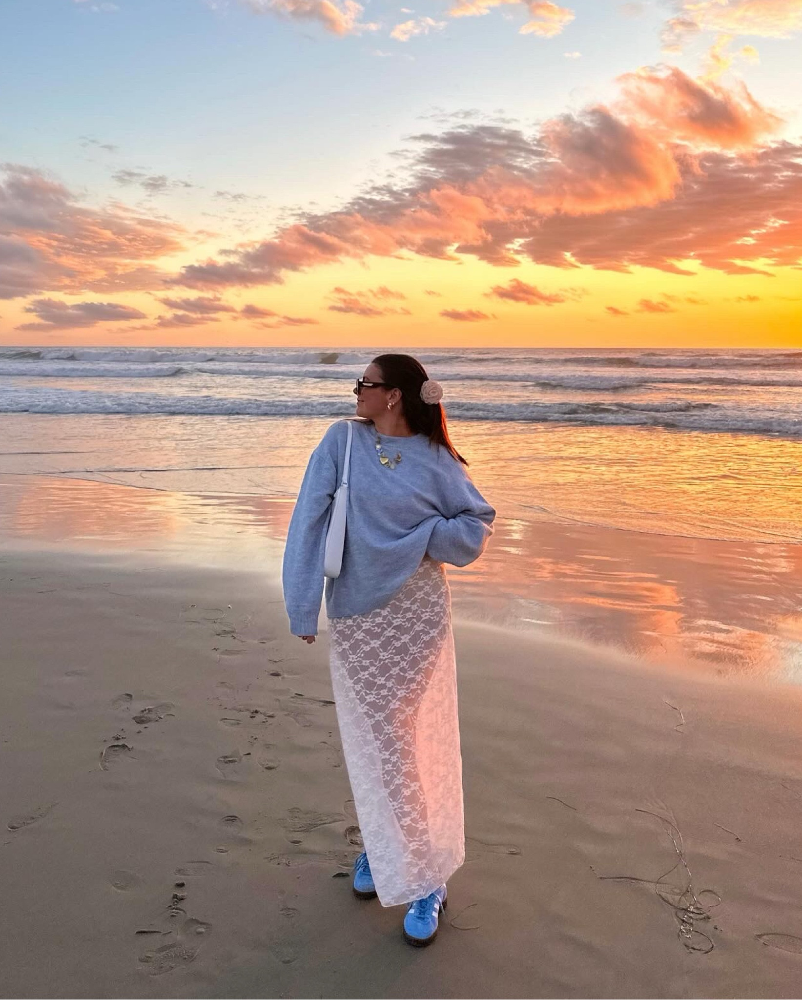 Wearing a medium in dress and sweater and 6 in the sneakers

#LTKtravel #LTKbeauty #LTKfindsunder100