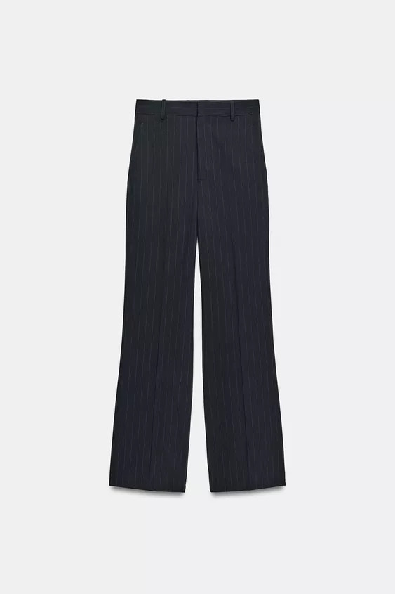 HIGH-WAIST PINSTRIPE TROUSERS ZW COLLECTION | Zara UK