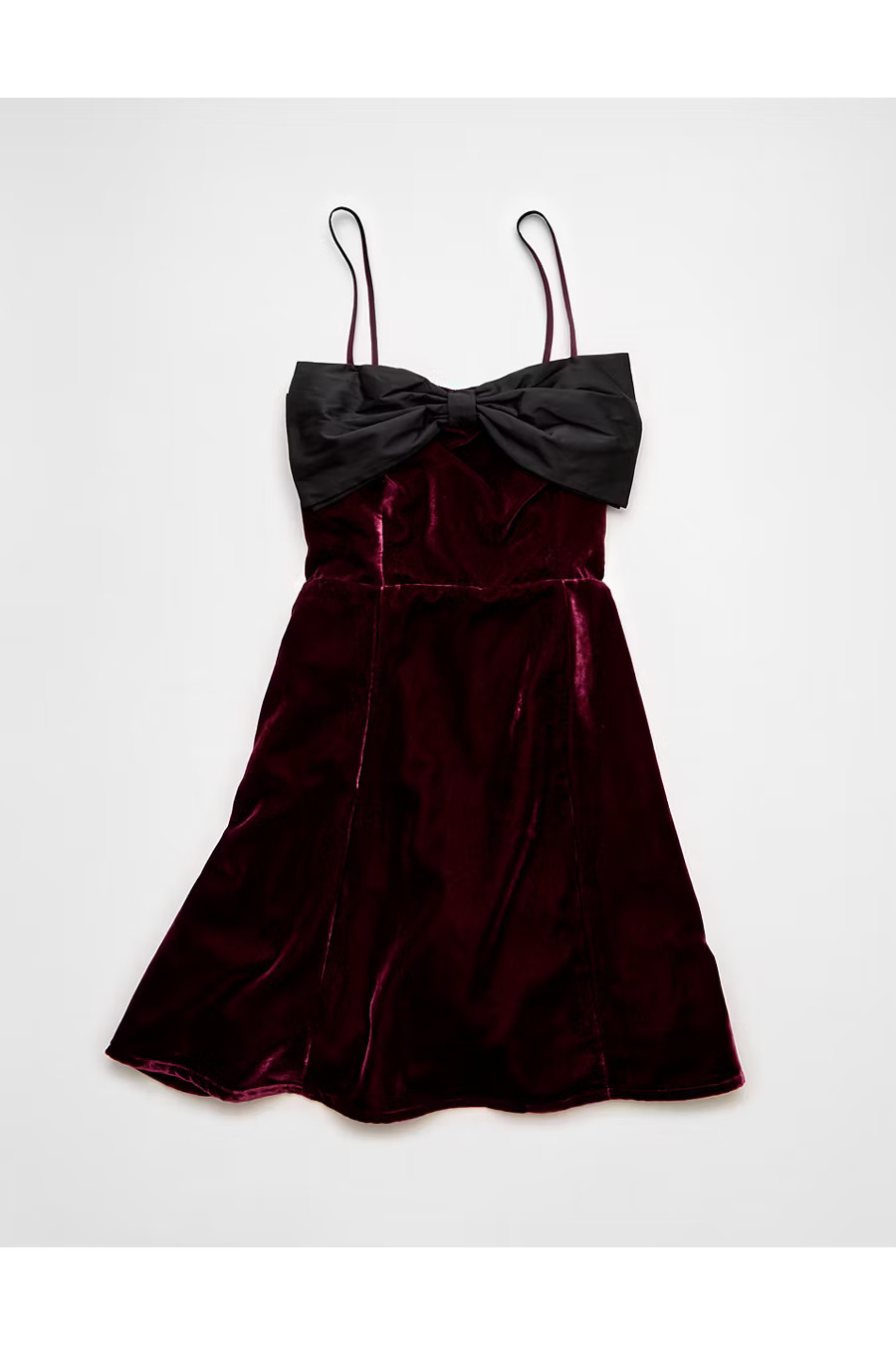 AE Bow Front Mini Dress Women's Burgundy XXS | American Eagle Outfitters (US & CA)