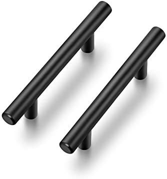5 Pack | 5'' Cabinet Pulls Matte Black Stainless Steel Kitchen Drawer Pulls Cabinet Handles 5”L... | Amazon (US)