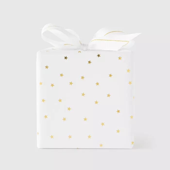 Gold Scattered Star Gift Wrap - Sugar Paper&#8482; | Target