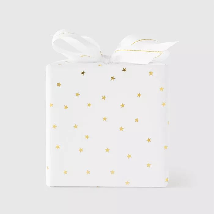 Gold Scattered Star Gift Wrap - Sugar Paper™ | Target