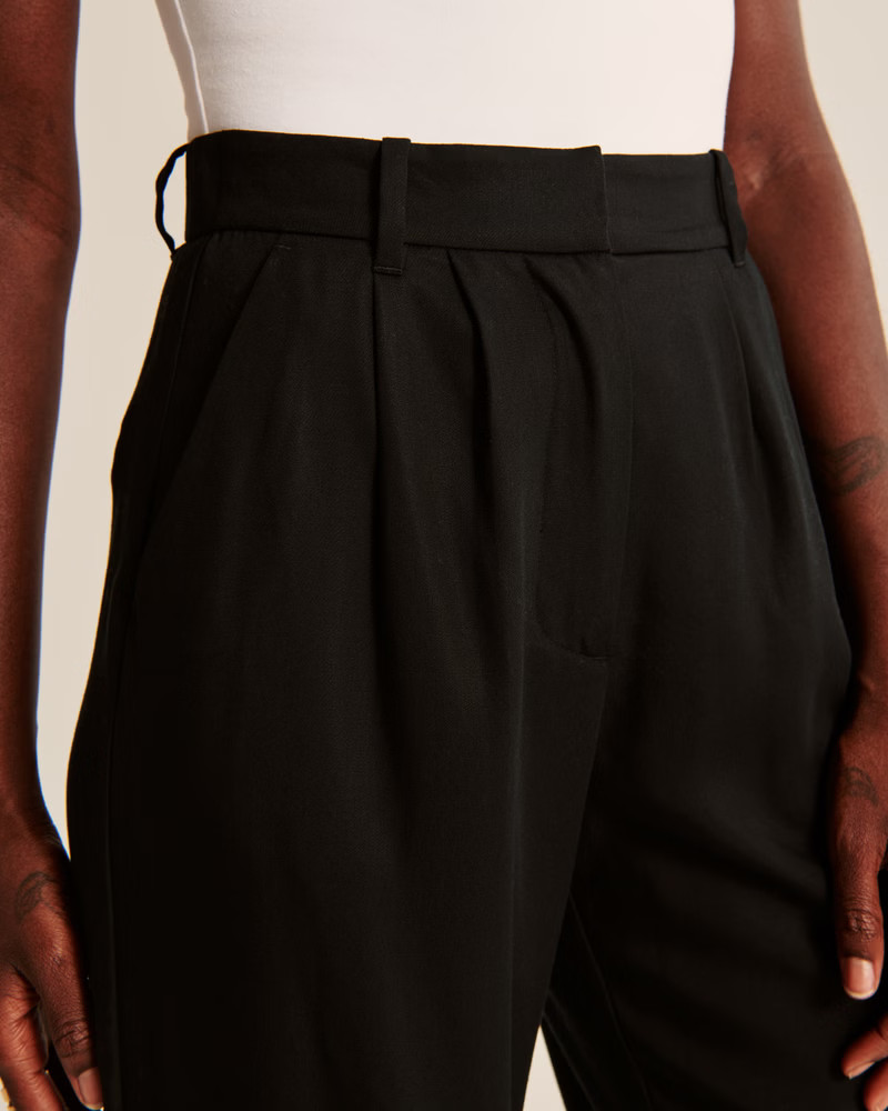 Tailored Lightweight Drapey Wide Leg Pant | Abercrombie & Fitch (US)