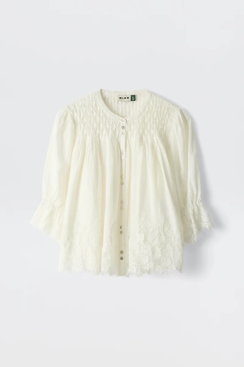 erika top ivory | Rixo