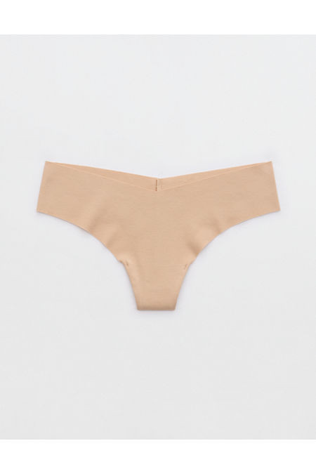 Superchill No Show Cotton Thong Underwear Women's Sands L | Aerie