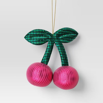3" Christmas Fabric Disco Cherries Ornament - Wondershop™ | Target