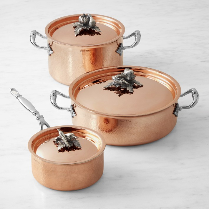 Ruffoni Opus Cupra Hammered Copper 6-Piece Cookware Set | Williams-Sonoma
