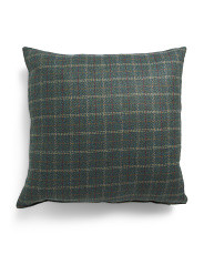 Made In Usa 24x24 Wool Blend Elmont Plaid Oversized Luxury Pillow | Home | Marshalls | Marshalls