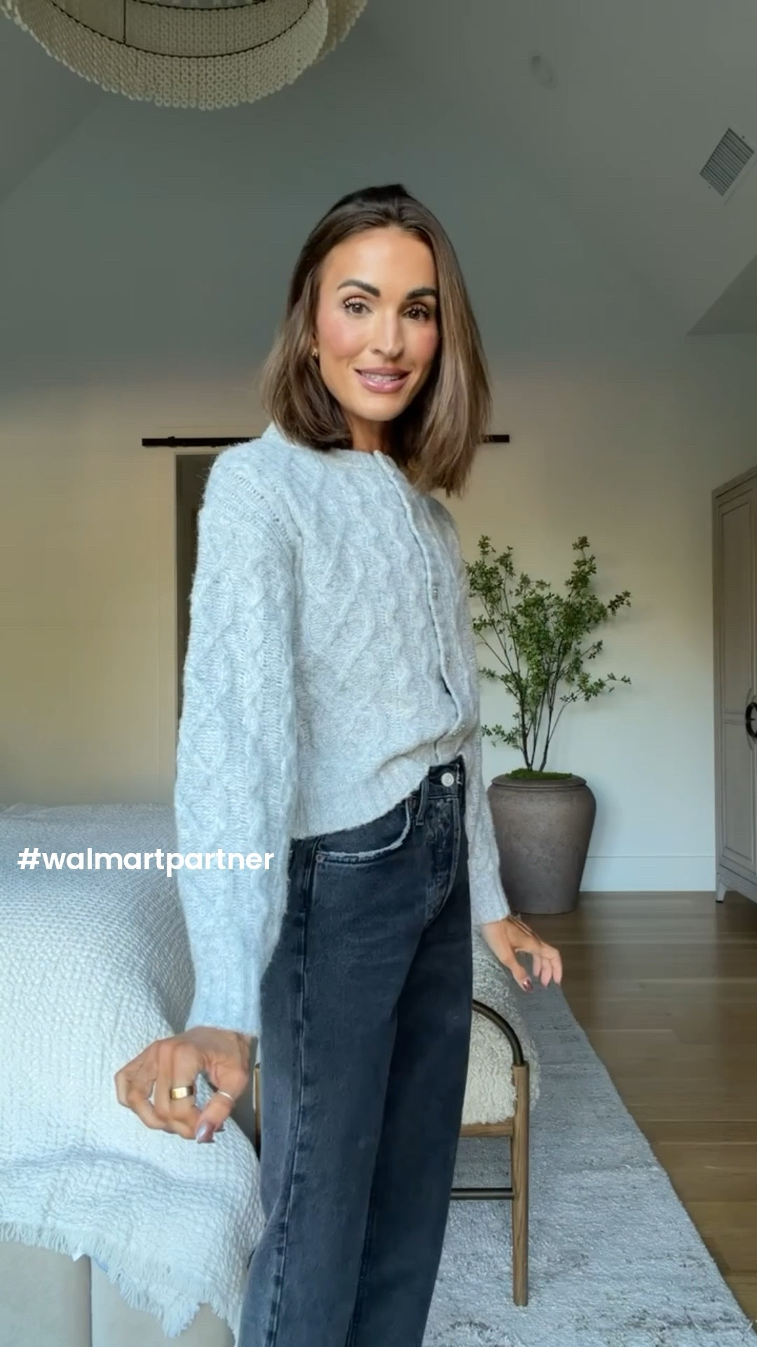 pretty sweater for the holiday season and it’s under $30! ✨ wearing a small 
@walmartstyle #walmartstyle #walmartpartner