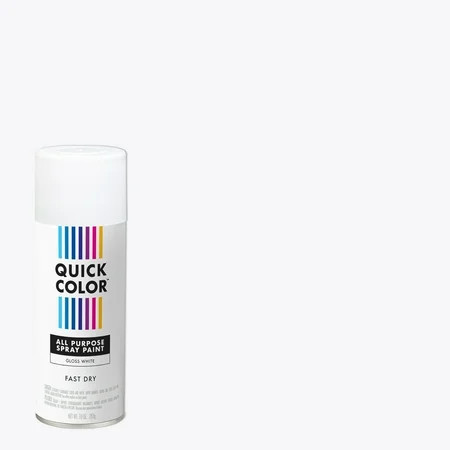 White, Quick Color All Purpose Gloss Spray Paint-391191, 10 oz | Walmart (US)