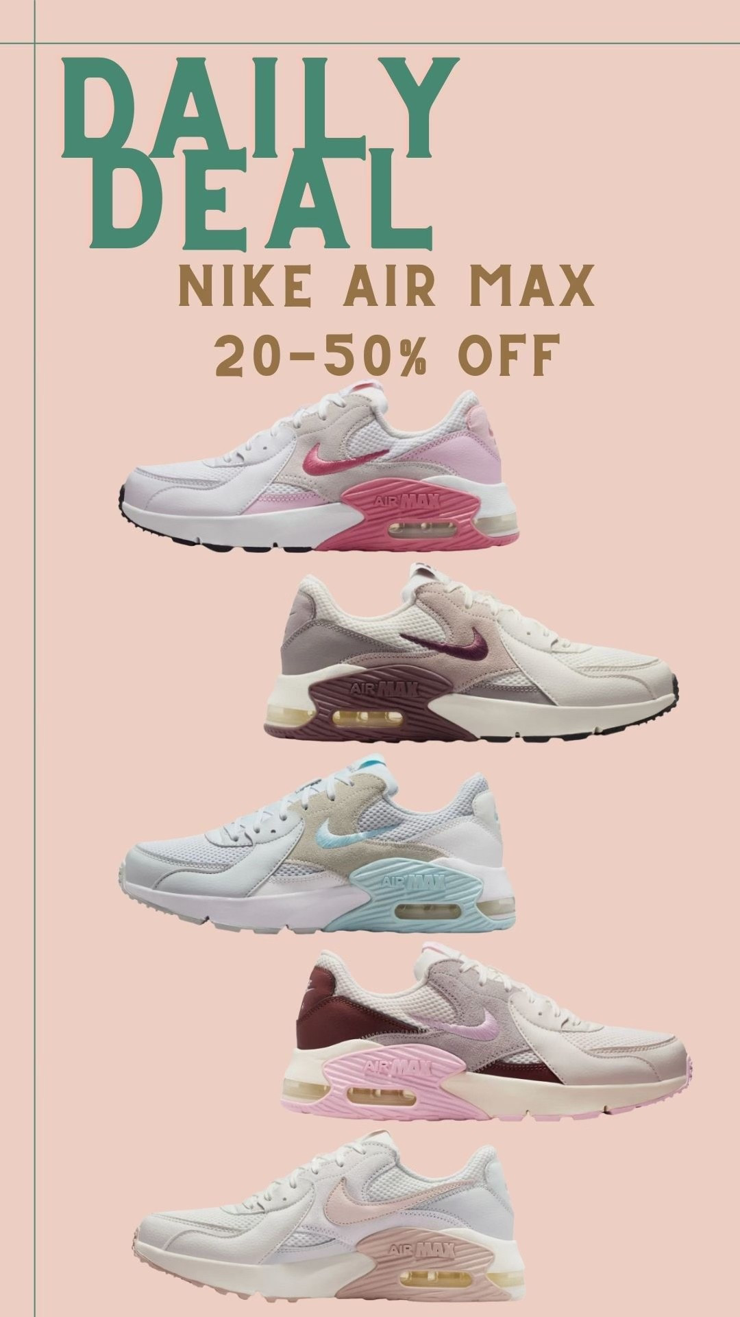 Cuuute Nike air max on sale for 20-50% off!!! 

#LTKSaleAlert #LTKootd #LTKActive