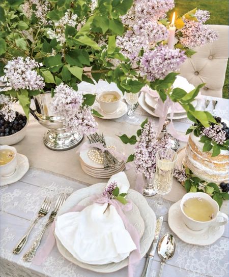 Spring tablescape, spring table decor, home, Al fresco dining, Mother’s Day, tea party, spring tea, Mother’s Day tea 
Outdoor dining, summer entertaining, outdoor living, dinnerware, tableware, lace tablecloth, lace, linen table runner, Amazon, Lenox, French Perle, wedding tablescape, tea cup & saucer, crystal, champagne, flutes, vintage ice bucket, outdoor entertaining, ruffle table napkins

#LTKwedding #LTKparties #LTKhome