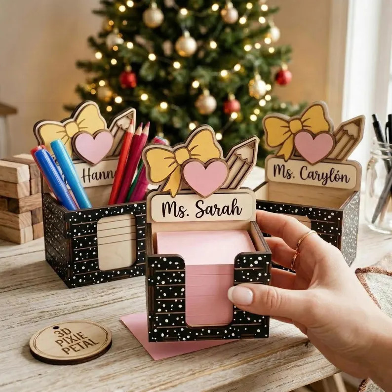 Personalized Teacher Sticky Note Holder: Teacher Name Notepad Holder, Teacher Appreciation Gifts,... | Etsy (US)