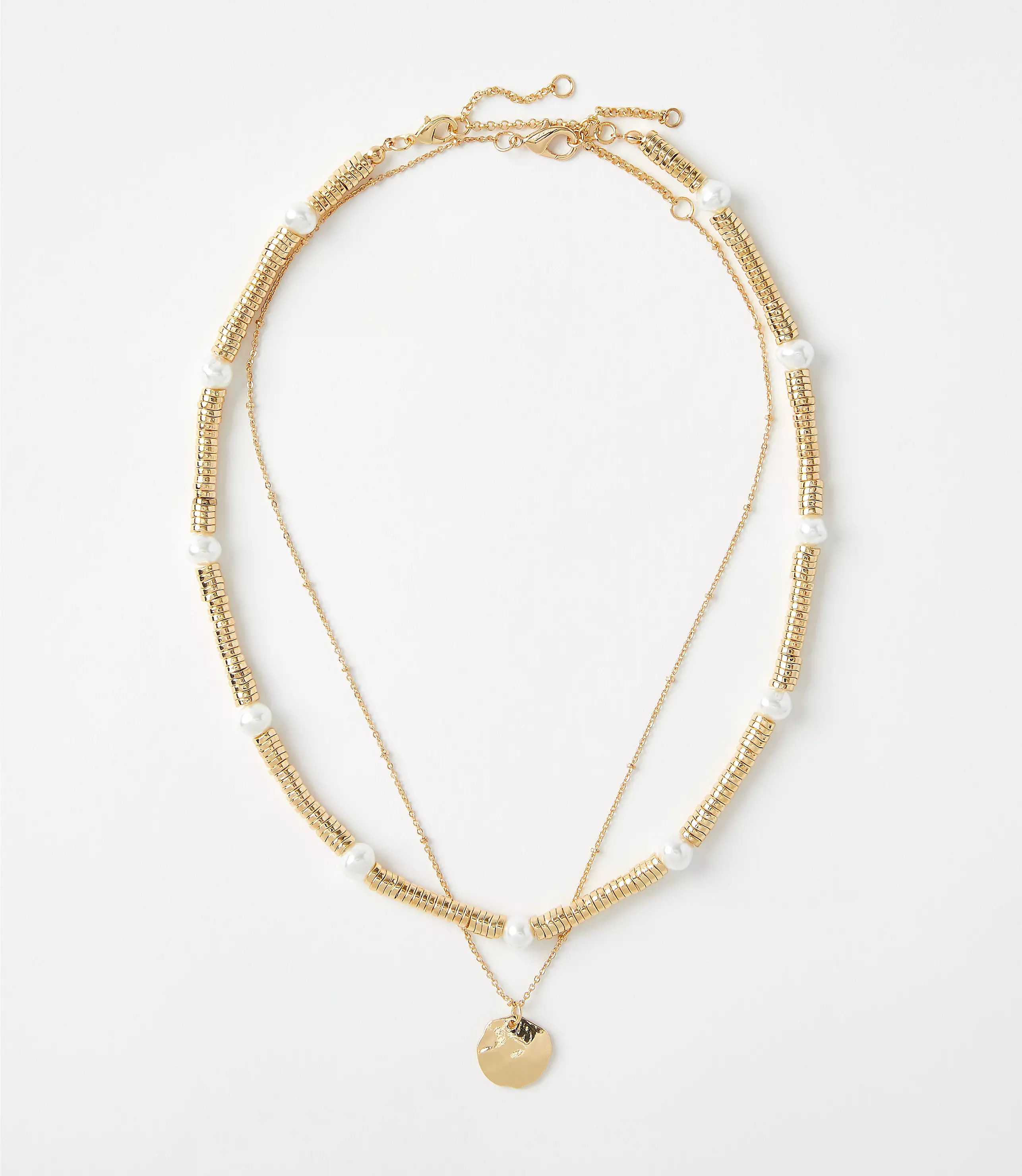 Pearlized Spliced Layered Necklace Set | LOFT